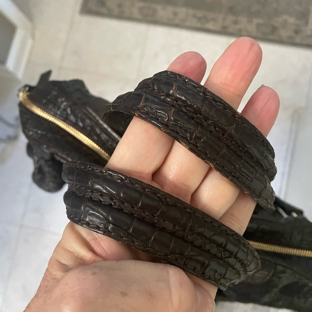 Authentic Givenchy Medium Brown Croc Nightingale - image 4